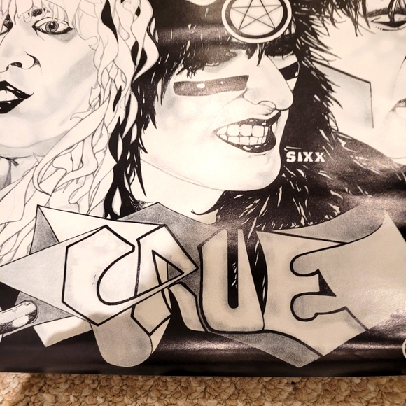 RARE Vintage Motley Crue Illustrated poster. - Picture 4 of 10
